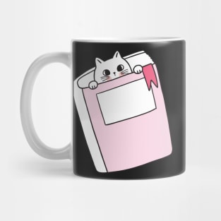 cat reading book Mug